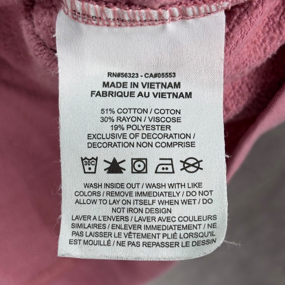 Nike Women's Cropped Pullover Hoodie Pink Orange‎ Logo Swoosh Sz S Casual - Picture 8 of 9